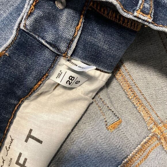 Loft - Skinny Jeans Embroidered Cuff sz 6 - Picture 7 of 10